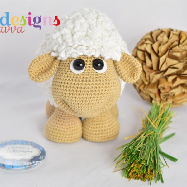 Cute Sheep- HavvaDesigns CROCHET PATTERN / Amigurumi