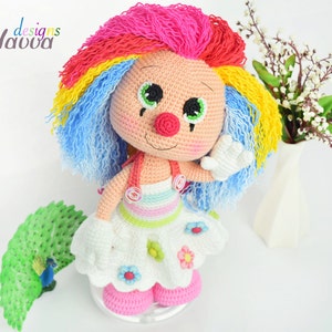 Miss Clown Doll - CROCHET Clown PATTERN / Amigurumi PDF