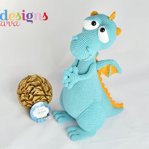 Blummy Crochet Pattern, Dragon Amigurumi Pattern, Dragon Crochet Pattern, Crochet Dragon Pattern, Crochet Patterns Animal, Crochet Animal