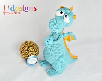 Blummy Crochet Pattern, Dragon Amigurumi Pattern, Dragon Crochet Pattern, Crochet Dragon Pattern, Crochet Patterns Animal, Crochet Animal