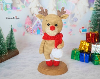 Rudolph the Reindeer - Havva Designs CROCHET PATTERN / Amigurumi Tutorial