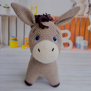 Dusty the Donkey Crochet Pattern, Donkey Amigurumi Pattern, Crochet Patterns, Amigurumi Pattern, Crochet Pattern Animal, Crochet Animal