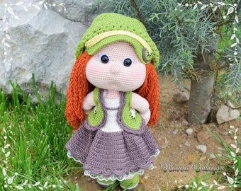 Mia Doll with Kiwi Clothes - Amigurumi Crochet Doll Pattern