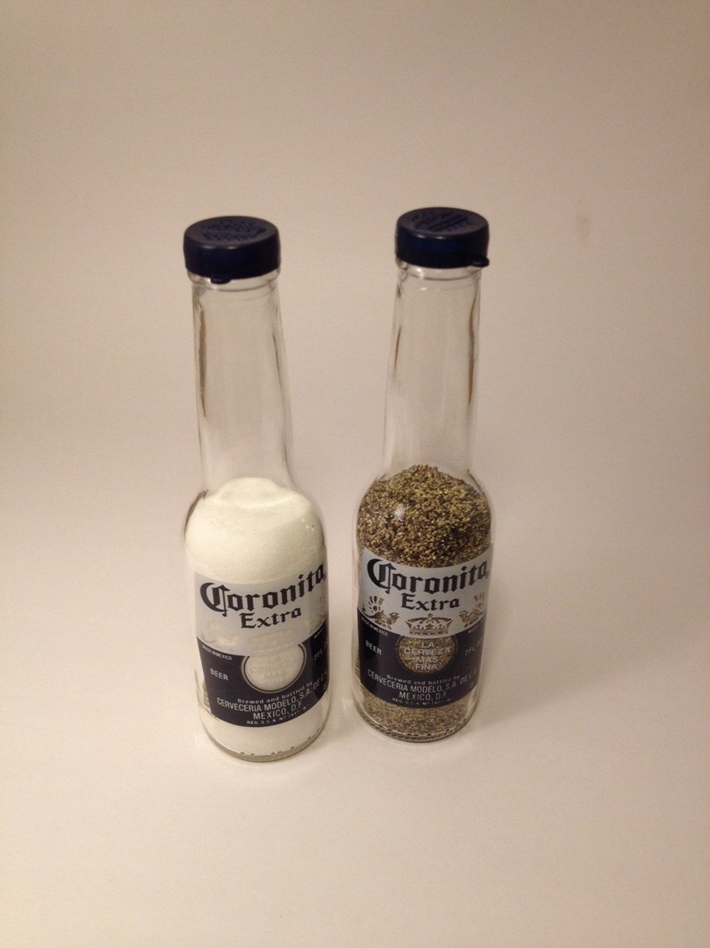 Corona Salt and Pepper Shakers CAPS Corona Beer Lover Corona Etsy