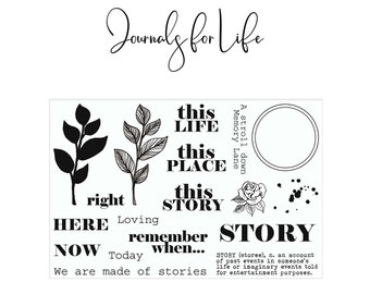 Story Clear Stamp for Journaling, Travel Notebooks, Scrapbook and Memorykeeping