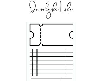 Life Grids - Journal Lines and Ticket Builder Stamp - Journals, Planners, Travelers Notebooks, Scrapbooking