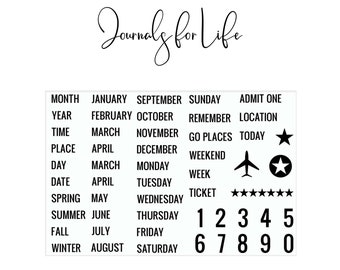 Life Words Stamp for planners, journals, memorykeeping, tags tickets and more