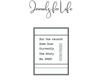 Library Card Due Date 3x4 Stamp Set for Journaling and Scrapbooks