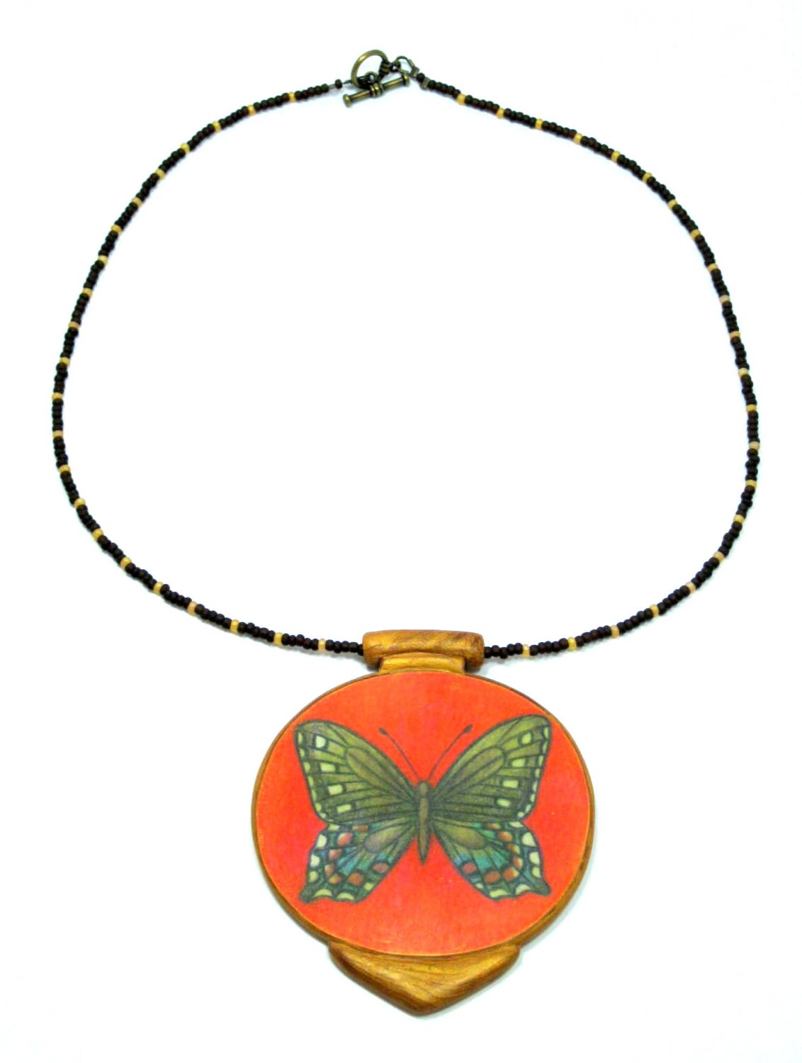 Butterfly Statement Necklace Polymer Clay Handmade With Etsy