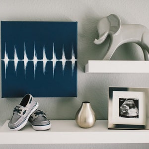 Baby Ultrasound Heartbeat Gift For Wife or Husband Soundwave Art Pregnant Wife Gift First Time Mom Gift image 1