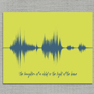 First Fathers Day Gifts Soundwave Art | Laughter of a Child | New Dad Gift