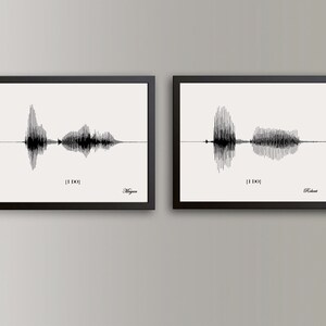 Custom Soundwave Art | First Anniversary Gift | Wedding Vows Print | His and Hers Wall Decor
