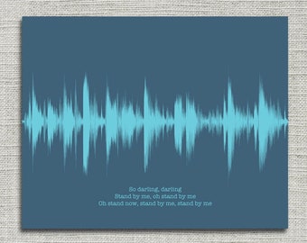 Custom Soundwave Wall Art | Romantic 1st Anniversary Gift for Him | Voice Recording QR Code Art for Her