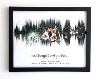 Paper Anniversary Gift for Husband | 1st Anniversary Soundwave Art Gift For Wife | Music Wall Art