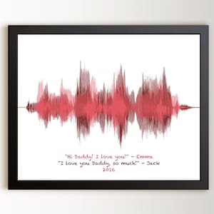 Dad Gift from Daughter | Voice Recording Sound Wave Art | Gifts for Dad from Kids | Father&#39;s Day Gift