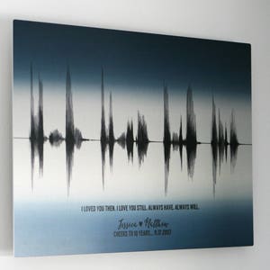Tin Anniversary Gift for Husband | 10 Year Anniversary Wedding Song Sound Wave Art, Ten Year Anniversary