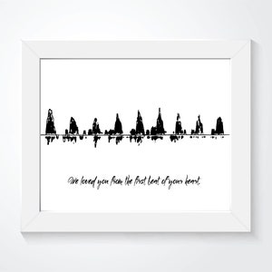 Ultrasound Frame Baby Heartbeat Art Pregnancy Sonogram Gift For Her