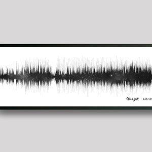 Cadeaux 1er anniversaire pour lui | Soundwave Art, carte des étoiles personnalisée, musique murale artistique
