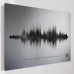 20th Year Wedding Platinum Night Sky Anniversary Gift For Husband | Song Sound Wave Art