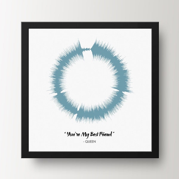 Personalized Circular Song Sound Wave Art Print - Ideal Music Gift for Husband | Wall Decor with QR Code
