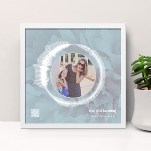 Custom Soundwave Art Print with Photo & QR Code: Sentimental Gift for Mom