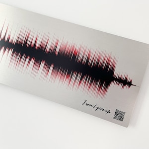 30th Anniversary Gift For Husband With Personalised Song Soundwave Art