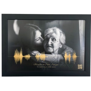 Personalized Gift For Mom or Wife: Voice Recording Memorial - Loss of Mother Tribute | Soundwave Keepsake | Mothers Day Gift