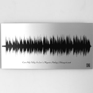 10 Year Anniversary Gift for Him | Sound Wave Art | Tin Anniversary | 10th Anniversary Gifts for Men