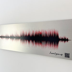 10th Anniversary Song Sign - Tin Anniversary Gift for Him | Unique Tin Gift Idea | Custom Sound Wave Art Print