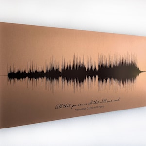 7th Anniversary Gift for Her | Copper Anniversary Gift For Him | Soundwave Art