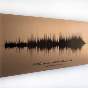 8th Anniversary Gift | Bronze Anniversary Gift | Sound Wave Art | Wedding Song