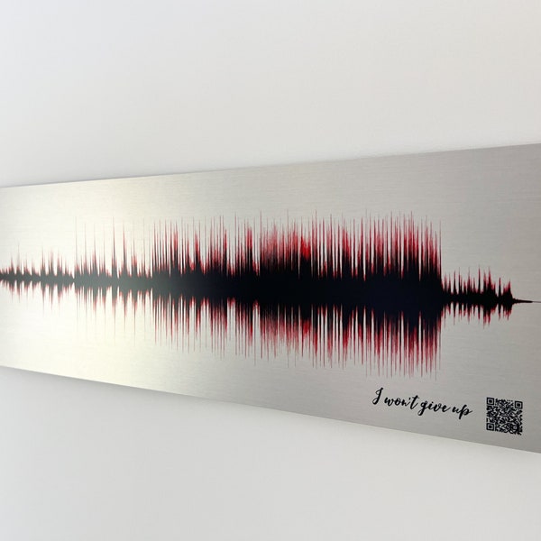 Personalized Song Sound Wave Art on Metal | Unique and Memorable Present For Husband