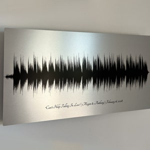 Song Sound Wave Art Personalized Any Wedding Song | Meaningful and Unique Present | Music Wall Art