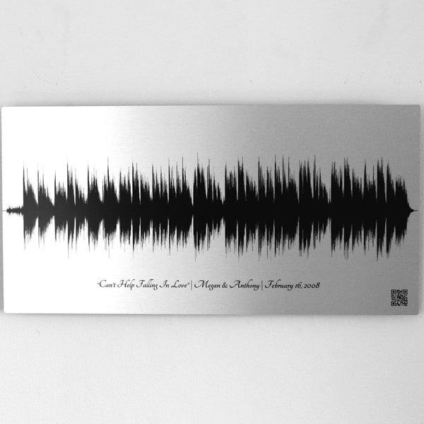 25th Wedding Anniversary Gift For Couple or For Husband Song Sound Wave Art