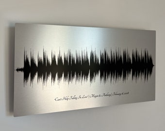 10 Year Anniversary Gift for Husband | Tin Anniversary Gifts for Men | Wedding Song Sound Wave Art