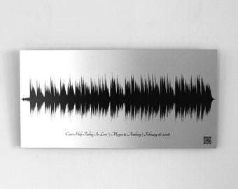 25th Wedding Anniversary Gift For Couple or For Husband Song Sound Wave Art