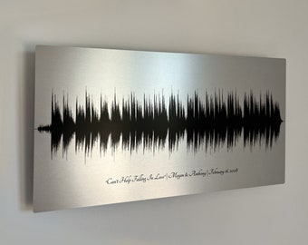 20 Year Anniversary Gift | Wedding Song Sound Wave Art | Platinum Anniversary Gift For Her