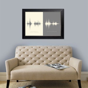 1 Year Paper Anniversary Gift | Wedding Vow Sound Wave Art