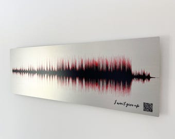 20th Platinum Anniversary Sound Wave Art: Personalized Song Gift
