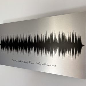 10 Year Tin Anniversary Gift for Husband Wedding Song Sound Wave Art