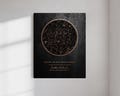 Custom Iron Anniversary Gift Star Map Art - Personalised Night Sky Constellation