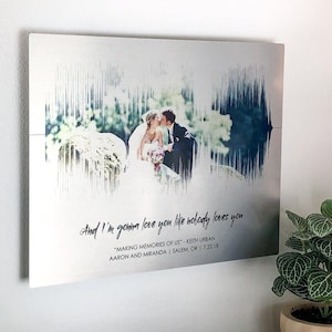 Custom Soundwave Art on Steel: 11th Anniversary Photo Gift