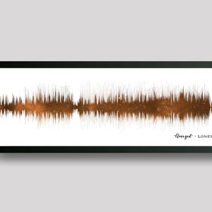 Amethyst Sound Wave Art Print: Custom Star Map, Wedding Song Gift BRONZE