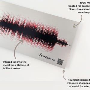 10 Year Tin Anniversary Gift for Husband Wedding Song Sound Wave Art image 4