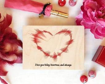 Heart Soundwave Art: Personalized Voice Recording on Wood