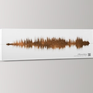 Personalized Song Soundwave Bronze Canvas Art: 8th Anniversary Star Map Gift