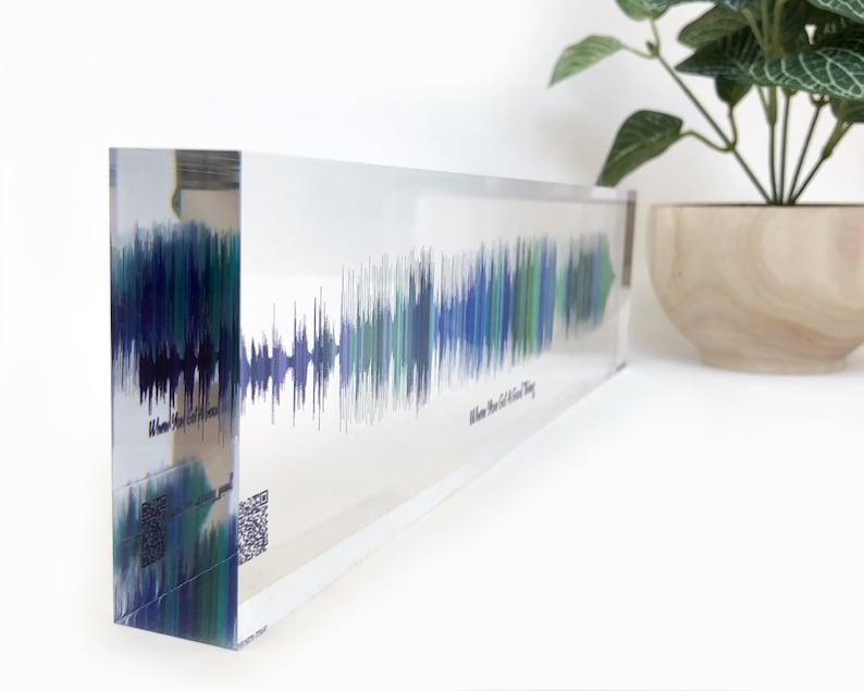 Personalized Birthday Gift for Him Soundwave Art Song Music Plaque Husband Gifts image 5