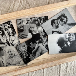 10 Year Tin Anniversary Gift For Him Personalized Engraved Picture Aluminum Wallet Card Insert image 8