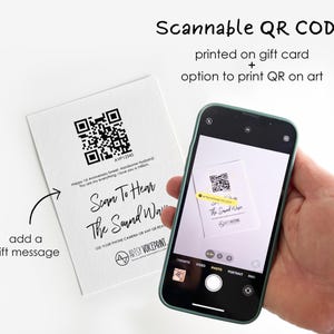 Voice Recording Memorial Gift | Loss of Mother | Voicemail Soundwave Art with QR Code image 6