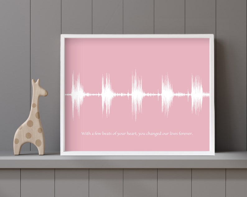 Ultrasound Frame Gift Baby Heartbeat Art For First Time Mom image 2